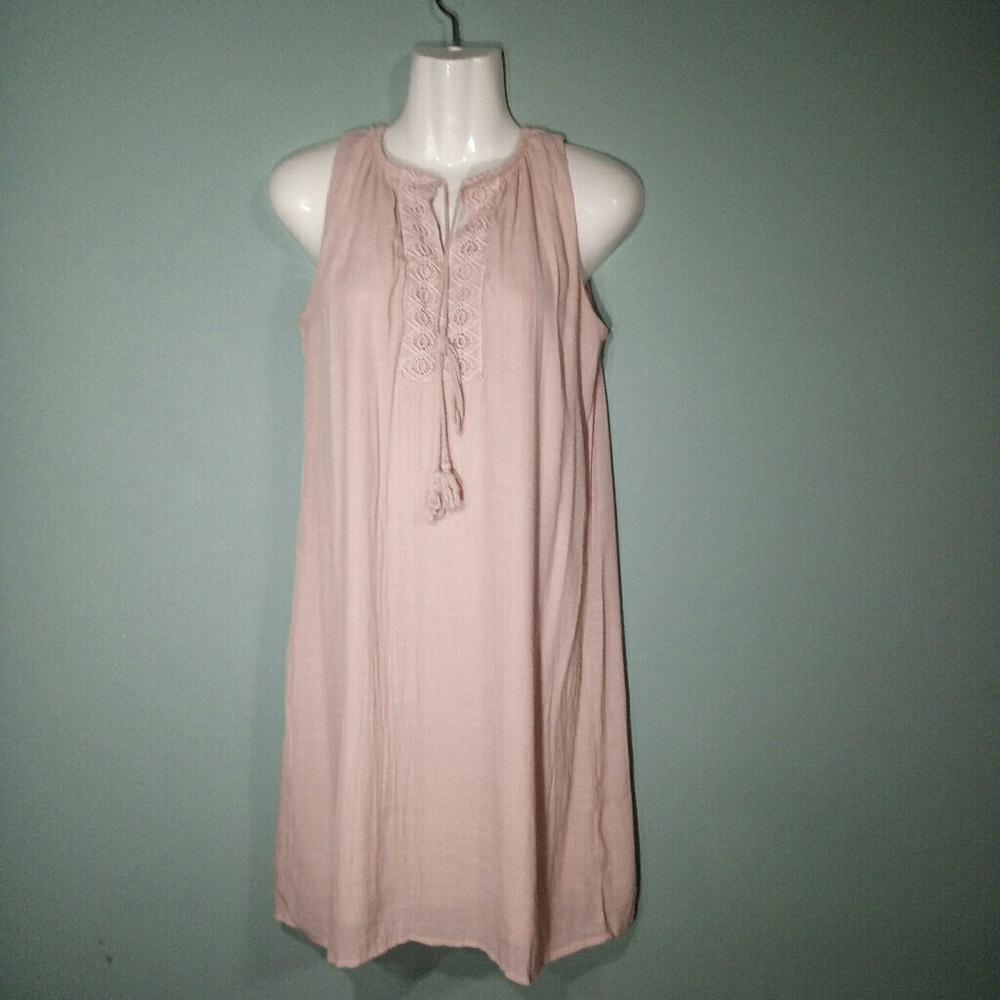Cloth & People Blush Lace & Tassel Dress Size S